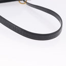Christian Dior Shoulder Bag Patent Black Gold Tone Auth ka5543-7