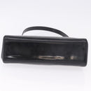 Christian Dior Shoulder Bag Patent Black Gold Tone Auth ka5543-9