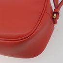 Salvatore Ferragamo Gancini Shoulder Bag Leather Orange Gold Tone Auth ka5544A-15