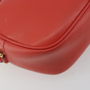 Salvatore Ferragamo Gancini Shoulder Bag Leather Orange Gold Tone Auth ka5544A-16