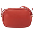 Salvatore Ferragamo Gancini Shoulder Bag Leather Orange Gold Tone Auth ka5544A-2