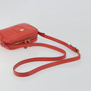 Salvatore Ferragamo Gancini Shoulder Bag Leather Orange Gold Tone Auth ka5544A-7