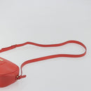 Salvatore Ferragamo Gancini Shoulder Bag Leather Orange Gold Tone Auth ka5544A-8