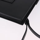 PRADA Shoulder Bag Saffiano leather Black Silver Auth ka5546A-15