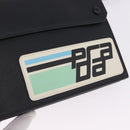 PRADA Shoulder Bag Saffiano leather Black Silver Auth ka5546A-16