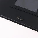 PRADA Shoulder Bag Saffiano leather Black Silver Auth ka5546A-17