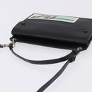 PRADA Shoulder Bag Saffiano leather Black Silver Auth ka5546A-6