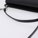 PRADA Shoulder Bag Saffiano leather Black Silver Auth ka5546A-7