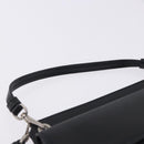 PRADA Shoulder Bag Saffiano leather Black Silver Auth ka5546A-8