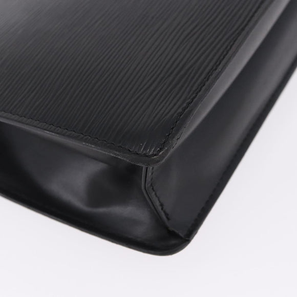 LOUIS VUITTON Epi Sellier Dragonne Clutch Bag Black M52612 LV Auth ka5547