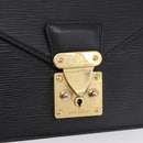 LOUIS VUITTON Epi Sellier Dragonne Clutch Bag Black M52612 LV Auth ka5547-9