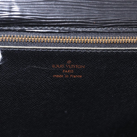 LOUIS VUITTON Epi Sellier Dragonne Clutch Bag Black M52612 LV Auth ka5547