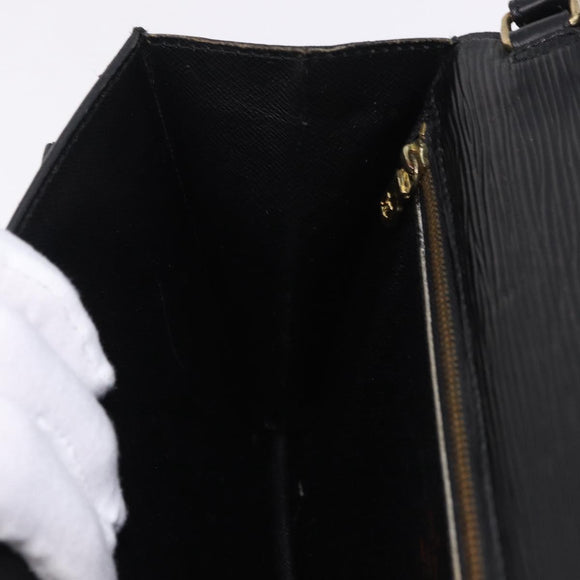 LOUIS VUITTON Epi Sellier Dragonne Clutch Bag Black M52612 LV Auth ka5547