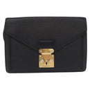 LOUIS VUITTON Epi Sellier Dragonne Clutch Bag Black M52612 LV Auth ka5547-13