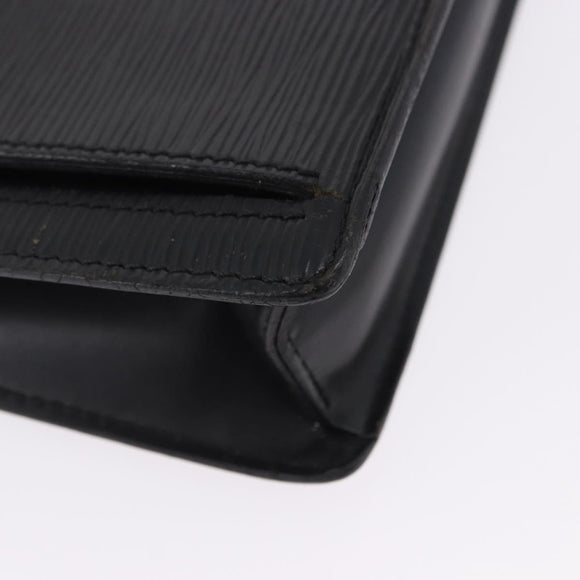 LOUIS VUITTON Epi Sellier Dragonne Clutch Bag Black M52612 LV Auth ka5547