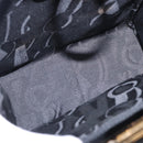 Salvatore Ferragamo Gancini Chain Shoulder Bag Patent Black Gold Auth ka5550A-11