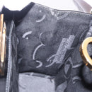 Salvatore Ferragamo Gancini Chain Shoulder Bag Patent Black Gold Auth ka5550A-18