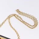 Salvatore Ferragamo Gancini Chain Shoulder Bag Patent Black Gold Auth ka5550A-8