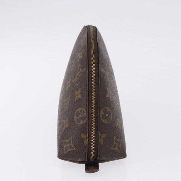 LOUIS VUITTON Monogram Trousse Demi Ronde Cosmetic Pouch M47520 LV Auth ka5552