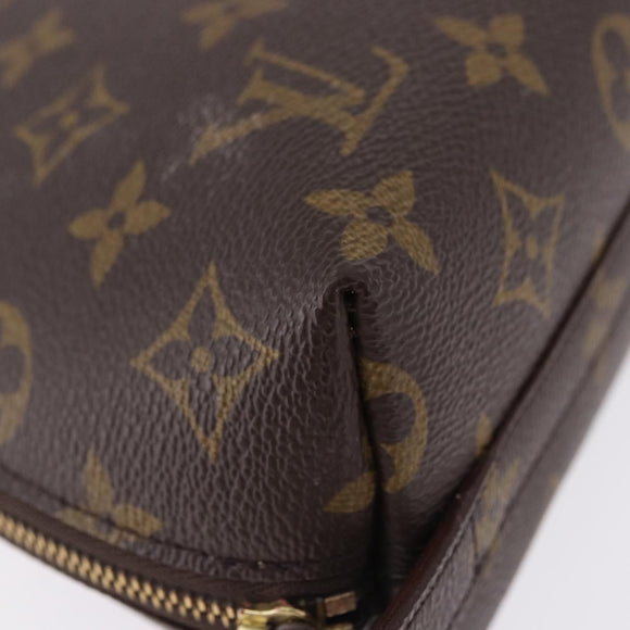 LOUIS VUITTON Monogram Trousse Demi Ronde Cosmetic Pouch M47520 LV Auth ka5552