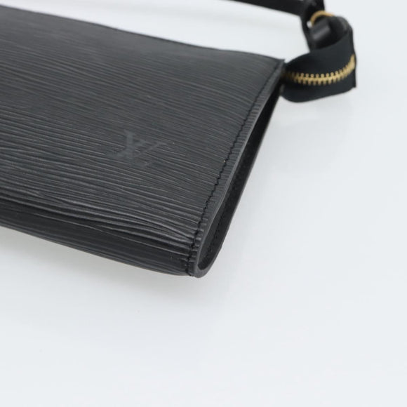 LOUIS VUITTON Epi Pochette Accessoires Accessory Pouch Black M52982 Auth ka5553