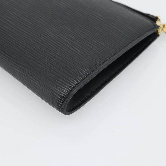 LOUIS VUITTON Epi Pochette Accessoires Accessory Pouch Black M52982 Auth ka5553