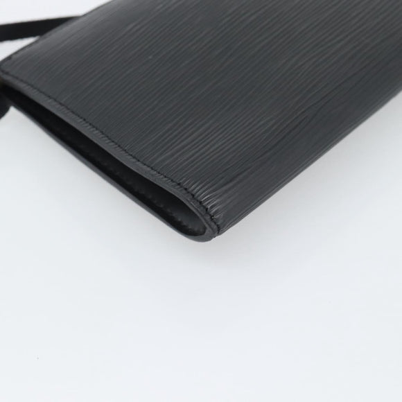 LOUIS VUITTON Epi Pochette Accessoires Accessory Pouch Black M52982 Auth ka5553