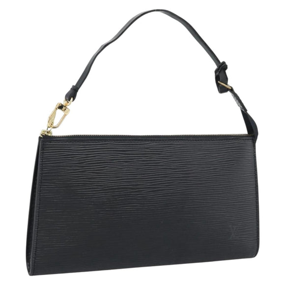 LOUIS VUITTON Epi Pochette Accessoires Accessory Pouch Black M52982 Auth ka5553