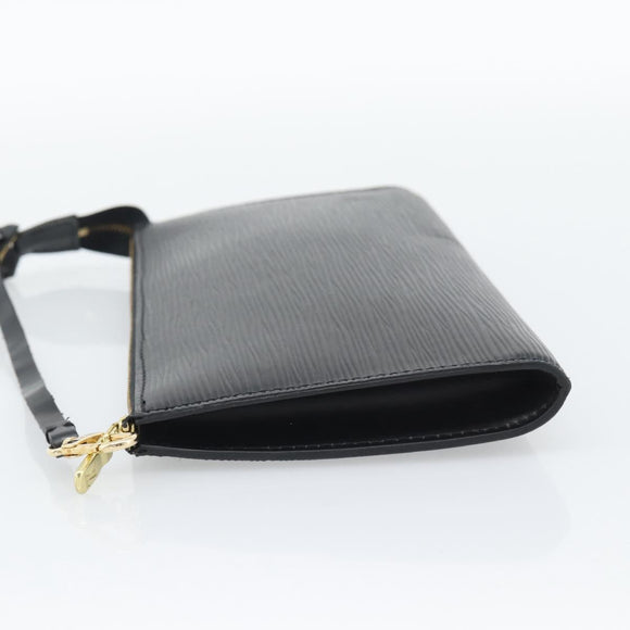 LOUIS VUITTON Epi Pochette Accessoires Accessory Pouch Black M52982 Auth ka5553