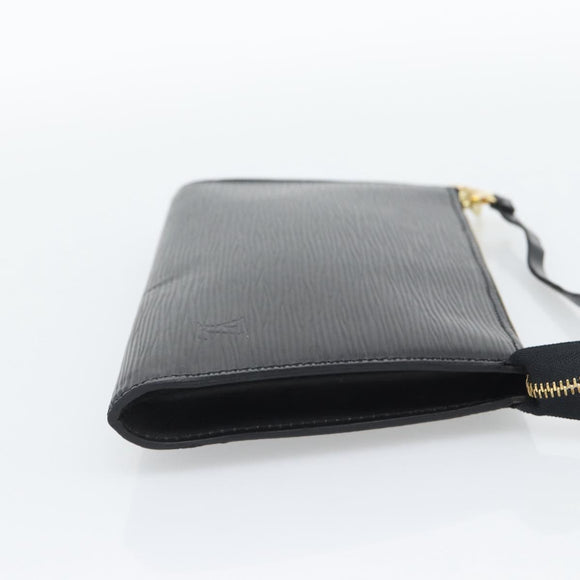LOUIS VUITTON Epi Pochette Accessoires Accessory Pouch Black M52982 Auth ka5553