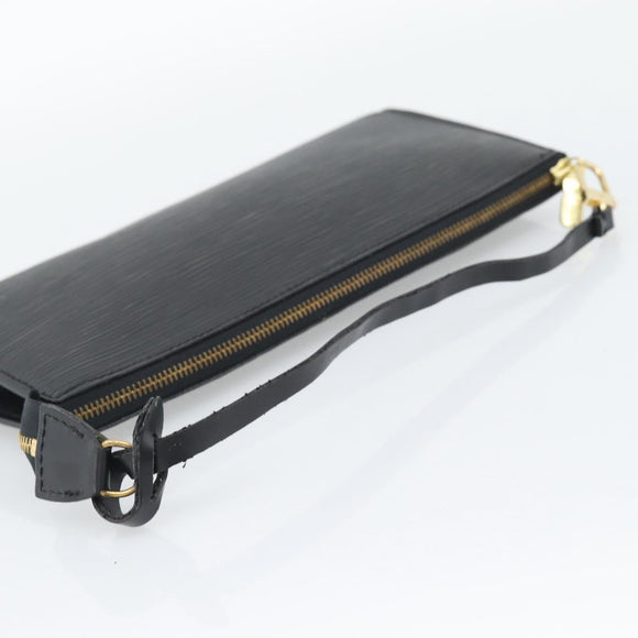 LOUIS VUITTON Epi Pochette Accessoires Accessory Pouch Black M52982 Auth ka5553