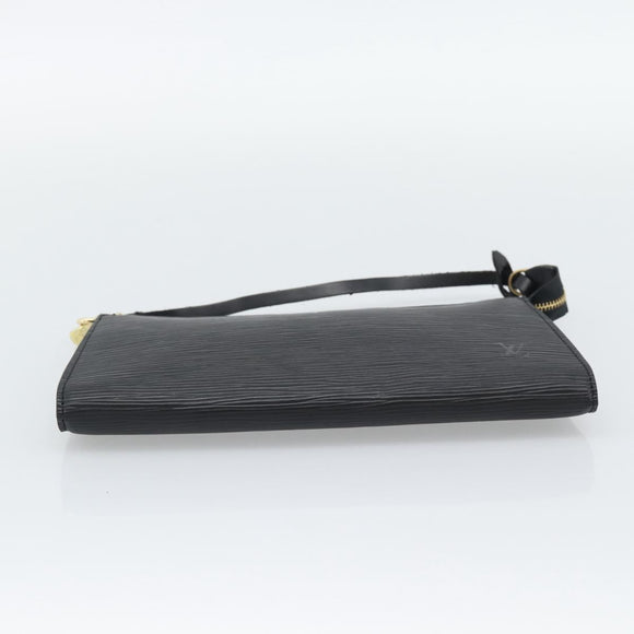 LOUIS VUITTON Epi Pochette Accessoires Accessory Pouch Black M52982 Auth ka5553
