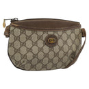 GUCCI GG Supreme Shoulder Bag PVC Leather Beige Gold Tone 904 02 020 Auth ka5554-1