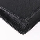 BURBERRY Business Bag Leather Black Silver Auth ka5555A-15