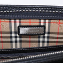 BURBERRY Business Bag Leather Black Silver Auth ka5555A-11