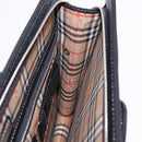 BURBERRY Business Bag Leather Black Silver Auth ka5555A-18