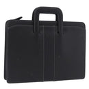 BURBERRY Business Bag Leather Black Silver Auth ka5555A-1