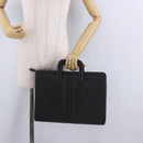 BURBERRY Business Bag Leather Black Silver Auth ka5555A-23