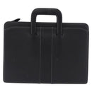 BURBERRY Business Bag Leather Black Silver Auth ka5555A-13