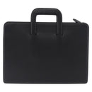 BURBERRY Business Bag Leather Black Silver Auth ka5555A-2