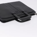 BURBERRY Business Bag Leather Black Silver Auth ka5555A-6