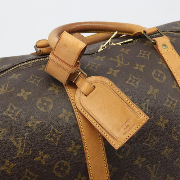 LOUIS VUITTON Monogram Keepall Bandouliere 60 Boston Bag M41412 LV Auth ka5556