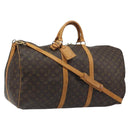 LOUIS VUITTON Monogram Keepall Bandouliere 60 Boston Bag M41412 LV Auth ka5556-1