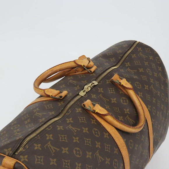 LOUIS VUITTON Monogram Keepall Bandouliere 60 Boston Bag M41412 LV Auth ka5556
