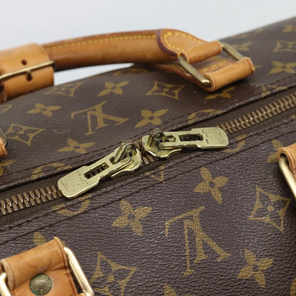 LOUIS VUITTON Monogram Keepall 55 Boston Bag M41424 LV Auth ka5557