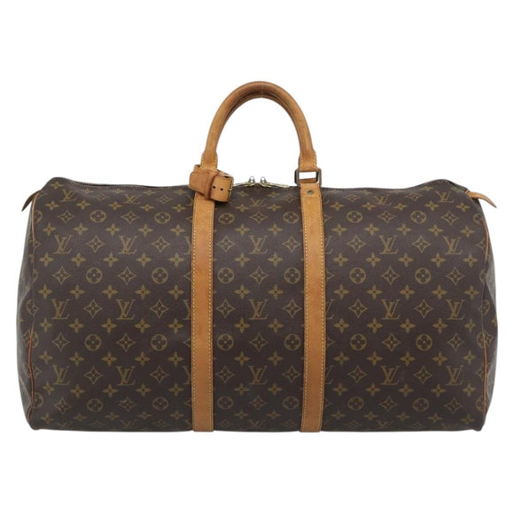 LOUIS VUITTON Monogram Keepall 55 Boston Bag M41424 LV Auth ka5557