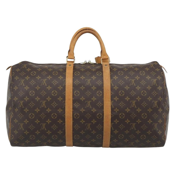 LOUIS VUITTON Monogram Keepall 55 Boston Bag M41424 LV Auth ka5557