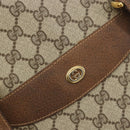 GUCCI GG Supreme Tote Bag PVC Leather Beige Gold Tone 39 02 061 Auth ka5559-14
