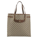GUCCI GG Supreme Tote Bag PVC Leather Beige Gold Tone 39 02 061 Auth ka5559-2