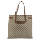 GUCCI GG Supreme Tote Bag PVC Leather Beige Gold Tone 39 02 061 Auth ka5559-3